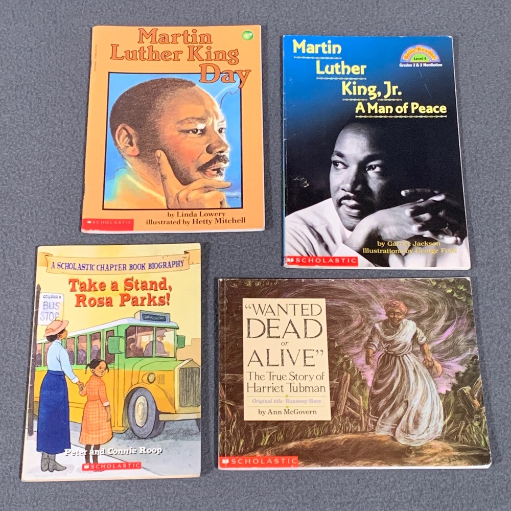 Scholastic Black History Biographies Kids 4‎ Book Lot Rosa Parks MLK Tubman